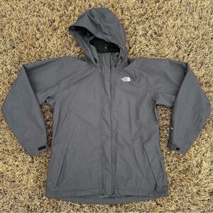 The North Face HyVent Waterproof 3-in-1 Jacket Women’s Large Black Gray Outdoor